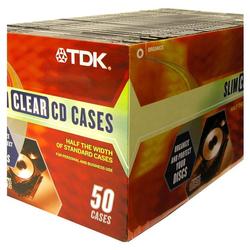 TDK MCJB-W50TG CD Jewel Cases - Plastic - Clear