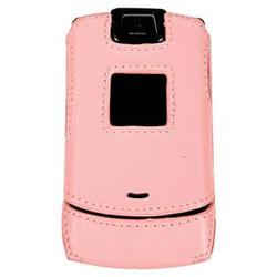 Technocel TECHNOCEL MV3RLS200 Leather Shield for Motorola RAZR V3 (Pink)