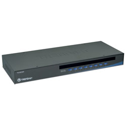 TRENDNET TRENDnet 8-Port Rack Mount USB KVM Switch - 8 x 1 - 8 x HD-15 Keyboard/Mouse/Video - 1U - Rack-mountable
