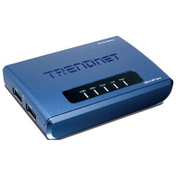 TRENDNET TRENDnet TE100-MP2U Multi-Function USB Print Server - 1 x 10/100Base-TX Network, 2 x USB - 10Mbps, 100Mbps
