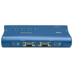 TRENDNET TRENDnet TK-409K 4-Port USB KVM Switch with Audio - 4 x 1 - 4 x D-Sub (HD-15) Keyboard/Mouse/Video - KVM Switch