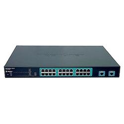 TRENDNET TRENDnet TPE-224WS Gigabit Web Smart PoE Switch - 24 x 10/100Base-TX LAN, 2 x 10/100/1000Base-T LAN