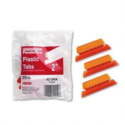 Esselte Pendaflex Corp. Tabs & Inserts for Hanging File Folders, 1/5 Cut, Orange/White, 25/Pack (ESS42ORA)