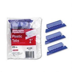 Esselte Pendaflex Corp. Tabs & Inserts for Hanging File Folders, 1/5 Cut, Violet/White, 25/Pack (ESS42VIO)