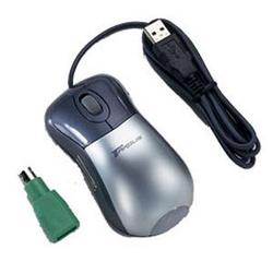 Targus PAUM004U Notebook Optical Mouse with Retractable USB Cable - Optical - USB - 3 x Button - Black