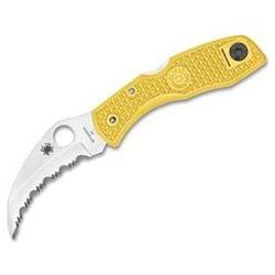 Spyderco Tasman Salt, Yellow Frn Handle, Serrated