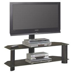 Techcraft Solution Series TRK50B TV Stand - Metal, Glass - Black