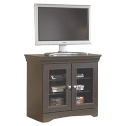 Techcraft Veneto Series ABS32 TV Stand - Glass, Wood - Black