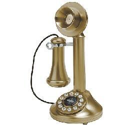 Crosley The Candlestick Phone - Brushed Brass - - CR64-BK