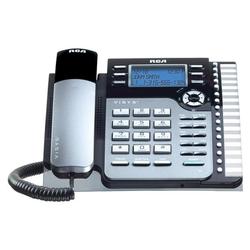 RCA Thomson 25204RE1 2-line Digital Corded Phone - 2 x Phone Line(s) - Black, Silver