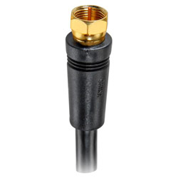 RCA Thomson RG6 Digital Coaxial Cable - 1 x F-connector - 1 x F-connector - 12ft - Black