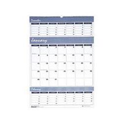 House Of Doolittle Three Months Per Page Wirebound Wall Calendar, 15-1/2 x 22 (HOD343)