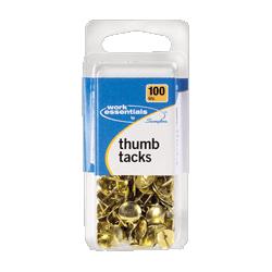 Swingline/Acco Brands Inc. Thumb Tacks, 100/CD, Gold (SWI71752)