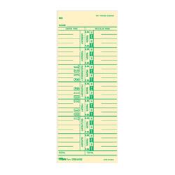 Tops Business Forms Time Cards, Named Days, 100/Pack, 3-1/2 x9 (TOP12593)