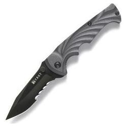Columbia River Knife & Tool Tiny Tighe Breaker, Black Handle, Comboedge