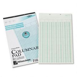 Wilson Jones/Acco Brands Inc. Top Punched Columnar Pad, 8-1/2 x 14, Seven 8-Unit Columns, Ruled One Side (WLJG7107A)