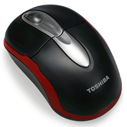 Toshiba Bluetooth Laser Mouse Black/Red - Laser - Black