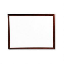 Quartet Manufacturing. Co. Total Erase® Porcelain Magnetic Marker Board, Solid Mahogany Frame, 48 x 36 (QRT2544M)