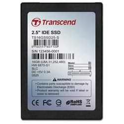 TRANSCEND INFORMATION Transcend 2.5 Solid State Disk (SSD) 16GB IDE SLC with Build-In ECC