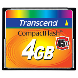 TRANSCEND INFORMATION Transcend 4GB 45X Compact Flash Card