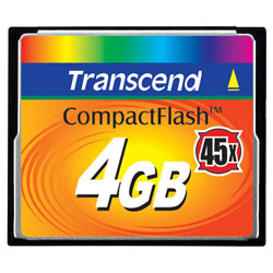 TRANSCEND INFORMATION Transcend 4GB 45X Compact Flash Card