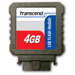 TRANSCEND INFORMATION Transcend 4GB USB 2.0 Flash Module (Vertical) - 4 GB - USB