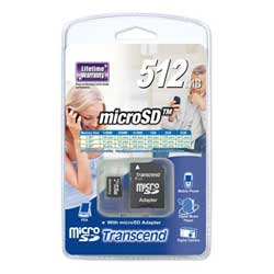 TRANSCEND INFORMATION Transcend 512MB microSD Card - 512 MB
