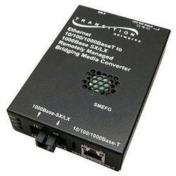 TRANSITION NETWORKS Transition Networks 10/100/1000BASE-T to 1000BASE-BX-D Optical DMI Management Media Converter - 1 x RJ-45 , 1 x SC , 1 x DB-9 - 10/100/1000Base-T, 1000Base-