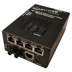 TRANSITION NETWORKS Transition Networks Copper to Fiber Transport Mux Stand-Alone Media Converter - 1 x SC , 4 x RJ-48 , 1 x RJ-45 , 1 x mini-DIN - T1/E1, 10/100Base-TX