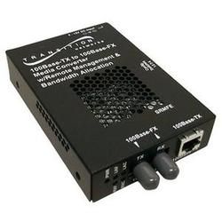 TRANSITION NETWORKS Transition Networks Fast Ethernet with Remote Management and Bandwidth Allocation Media Converter - 1 x RJ-45 , 1 x ST Duplex - 100Base-TX, 100Base-FX (SRMFE1011-200-NA)