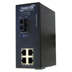 TRANSITION NETWORKS Transition Networks Industrial Fast Ethernet to Fiber Media Converter - 4 x RJ-45 , 1 x SC Duplex - 10/100Base-TX, 100Base-FX