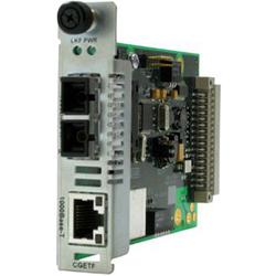 TRANSITION NETWORKS Transition Networks Point System Slide-In-Module Media Converter - 1 x RJ-45 , 1 x SC - 1000Base-T, 1000Base-LX (CGETF1029-111)