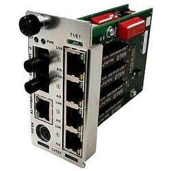 TRANSITION NETWORKS Transition Networks Point System Slide-In-Module Media Converter - 4 x RJ-48 , 1 x ST Duplex , 1 x mini-DIN , 1 x RJ-45 - T1/E1, 10/100Base-TX