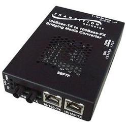 TRANSITION NETWORKS Transition Networks SBFTF1013-110 Media Converter - 2 x RJ-45 , 1 x SC Duplex - 10/100Base-TX, 100Base-FX