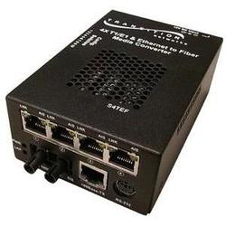 TRANSITION NETWORKS Transition Networks T1/E1 Ethernet to Fiber Transport Mux Stand-Alone Media Converter - 4 x RJ-48 , 1 x SC , 1 x mini-DIN , 1 x RJ-45 - T1/E1, 10/100Base-T (S4TEF1017-110-NA)