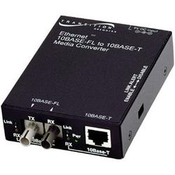TRANSITION NETWORKS Transition Networks Twisted Pair to Fiber Media Converter - 1 x RJ-45 , 1 x ST Duplex - 10Base-T, 10Base-FL
