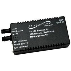 TRANSITION NETWORKS Transition Networks UTP to Fiber Media Converter - 1 x RJ-45 , 1 x ST Duplex - 10/100Base-TX, 100Base-FX