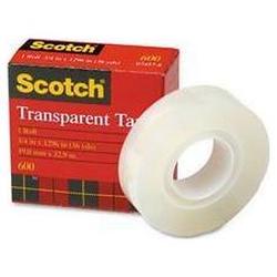 3M Transparent Glossy Tape, 3/4 x 1296 , 1 Core (MMM600341296)