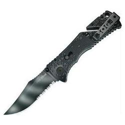 Sog Trident, Zytel Handle, Tigerstripe Blade, Comboedge