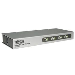Tripp Lite B022-004-R 4-Port KVM Switch - 4 x 1 - 4 x SPDB-15 - Desktop