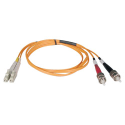 Tripp Lite Fiber Optic Duplex Cable - 2 x LC - 2 x ST - 6.56ft - Orange