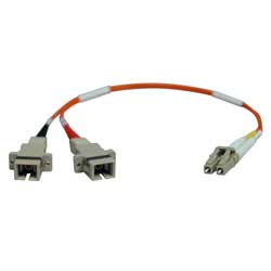 Tripp Lite Fiber Optic Duplex Multimode Adapter Cable (62.5/125 m) - 2 x LC Male to 2 x SC Female - 1ft