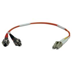 Tripp Lite Fiber Optic Duplex Multimode Adapter Cable (62.5/125 m) - 2 x LC Male to 2 x ST Female - 1ft