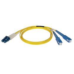 Tripp Lite Fiber Optic Duplex Patch Cable - 2 x LC - 2 x SC - 49.21ft - Yellow