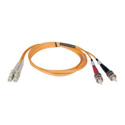 Tripp Lite Fiber Optic Duplex Patch Cable - 2 x LC - 2 x ST - 65.62ft - Orange