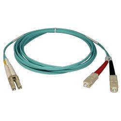 Tripp Lite Fiber Optic Duplex Patch Cable - 2 x SC - 2 x LC - 3.28ft - Aqua Blue