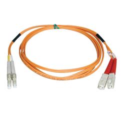 Tripp Lite Fiber Optic Duplex Patch Cable - 2 x SC - 2 x LC - 65.62ft - Orange