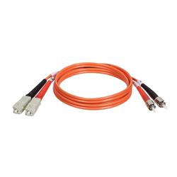 Tripp Lite Fiber Optic Duplex Patch Cable - 2 x SC - 2 x ST - 25ft - Orange
