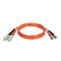 Tripp Lite Fiber Optic Duplex Patch Cable - 2 x SC - 2 x ST - 32.81ft - Orange