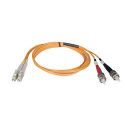 Tripp Lite Fiber Optic Duplex Patch Cable - 2 x ST - 2 x LC - 98.43ft - Orange